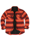 Men's Fleece Lined Plaid Shirt Jacket, Button Down