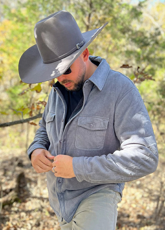 Men's Warm Sherpa Lined Fleece Shirt Jacket