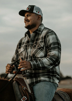 Men's Sherpa Fleece Lined Shacket,Button Down Plaid