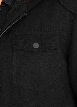 Men's Sherpa Lined Full Zip Up Flannel Plaid Hooded Jacket