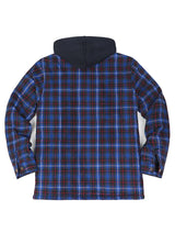 Men's Quilted Lined Brushed Hooded Flannel Shirt Jacket,9.2Oz Fabric