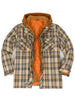 Men's Thicken Plaid Hooded Flannel Jacket with Quilted Lined