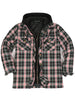 Men's Thicken Plaid Hooded Flannel Jacket with Quilted Lined