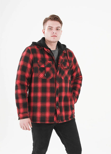 Mens flannel winter coat sales