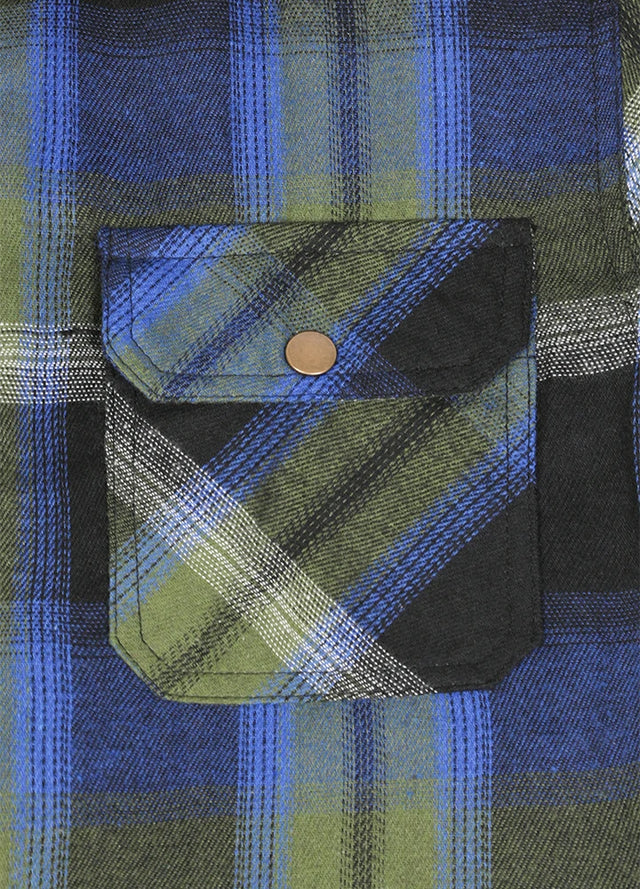 Men's Thicken Plaid Hooded Flannel Shirt Jacket with Quilted Lined
