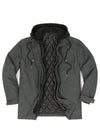 Men's Thicken Plaid Hooded Flannel Shirt Jacket with Quilted Lined