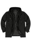 Men's Thicken Plaid Hooded Flannel Shirt Jacket with Quilted Lined