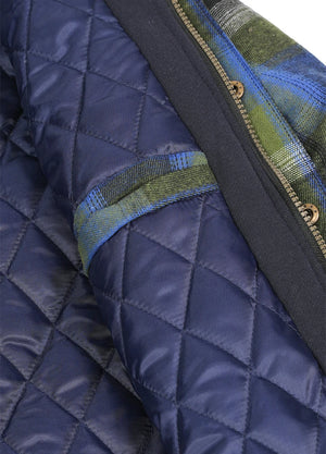Men's Thicken Plaid Hooded Flannel Shirt Jacket with Quilted Lined