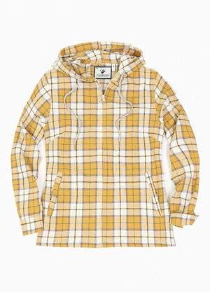 Women's Flower Whisperer Midweight Flannel Hooded Shirt
