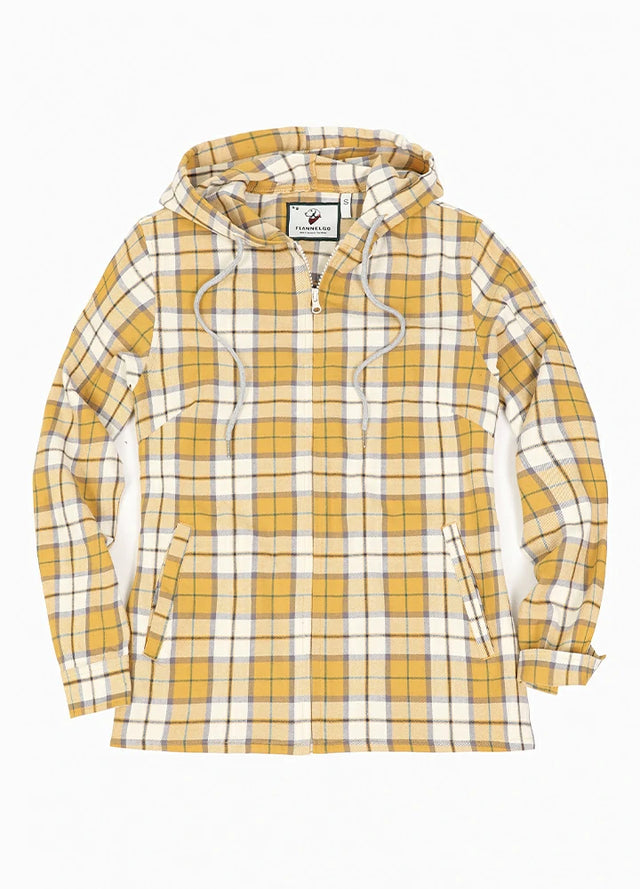 Women's Flower Whisperer Midweight Flannel Hooded Shirt