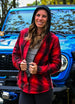 Women's Sherpa-Lined Full Zip Up Flannel Jacket with Fleece Hood