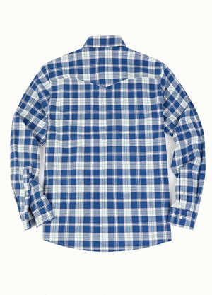 Men's Plaid Long Sleeve Western Shirt, Pearl Snap