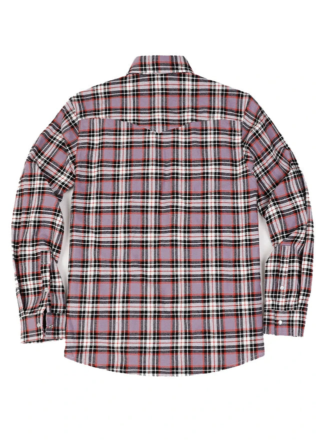 Men's Plaid Long Sleeve Western Shirt, Pearl Snap