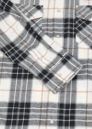 Men's Plaid Long Sleeve Western Shirt, Pearl Snap