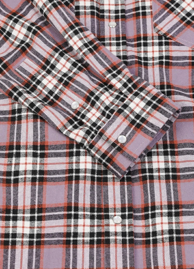 Men's Plaid Long Sleeve Western Shirt, Pearl Snap