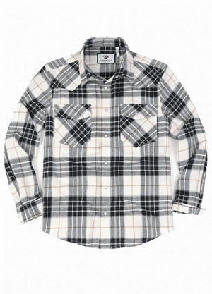 Men's Plaid Long Sleeve Western Shirt, Pearl Snap