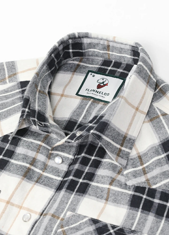 Men's Plaid Long Sleeve Western Shirt, Pearl Snap