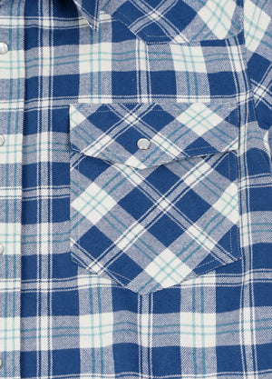 Men's Plaid Long Sleeve Western Shirt, Pearl Snap