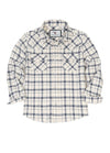 Front view of white kid's long-sleeve western shirt