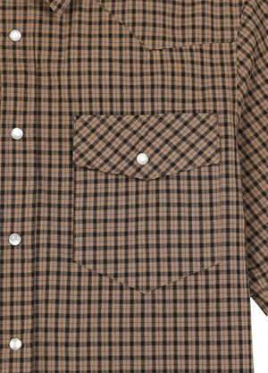 Men's Snap button Short-Sleeve Western shirt