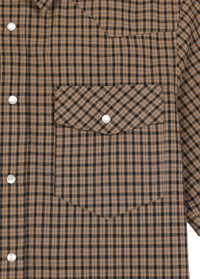 Men's Snap button Short-Sleeve Western shirt