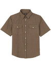 Men's Snap button Short-Sleeve Western shirt