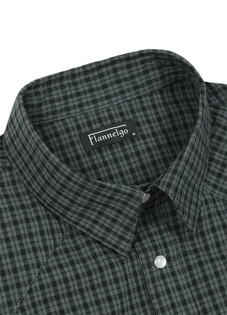 Men's Snap button Short-Sleeve Western shirt