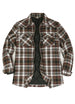 Women's Zip Up Flannel Shirt Jacket, Quilted Lined