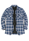 Women's Zip Up Flannel Shirt Jacket, Quilted Lined