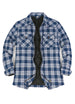 Women's Zip Up Flannel Shirt Jacket, Quilted Lined