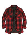 Women's Zip Up Flannel Shirt Jacket, Quilted Lined