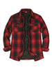 Women's Zip Up Flannel Shirt Jacket, Quilted Lined