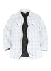 Women's Zip Up Flannel Shirt Jacket, Quilted Lined