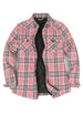Women's Zip Up Flannel Shirt Jacket, Quilted Lined