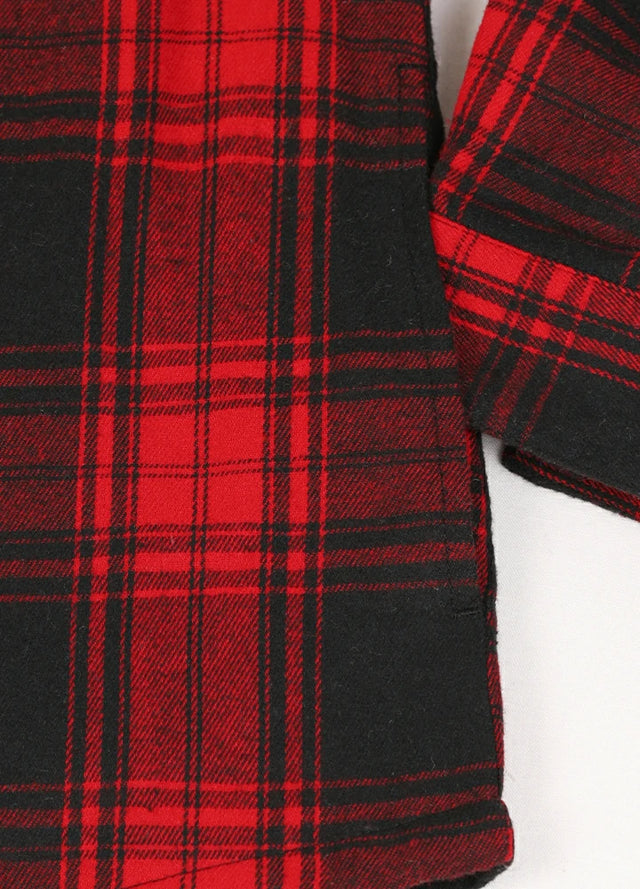 Women's Zip Up Flannel Shirt Jacket, Quilted Lined