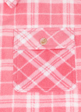 Women's Sherpa Lined Shirt Jacket Button Up Plaid Jacket