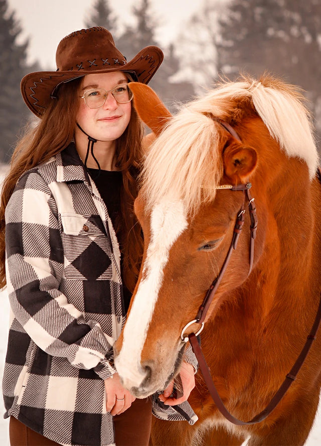 Women's Sherpa Lined Throughout Button Up Plaid Jacket