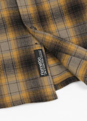 Product view of yellow gray men's timberline midweight flannel shirt 8oz-XR1110HHS-S,XR1110HHS-M,XR1110HHS-L,XR1110HHS-XL,XR1110HHS-XXL,XR1110HHS-3XL
