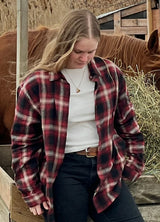 Women's Soft Flannel Shirt, Roll Up Sleeve
