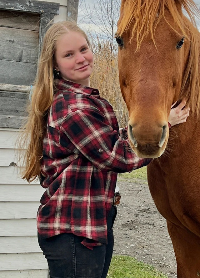 Women's Soft Flannel Shirt, Roll Up Sleeve