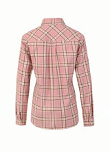 Zacht flanellen damesoverhemd met opgerolde mouwen