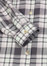 Zacht flanellen damesoverhemd met opgerolde mouwen