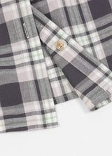 Zacht flanellen damesoverhemd met opgerolde mouwen