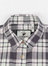 Zacht flanellen damesoverhemd met opgerolde mouwen