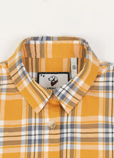 Zacht flanellen damesoverhemd met opgerolde mouwen