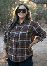 Women's Soft Flannel Shirt, Roll Up Sleeve
