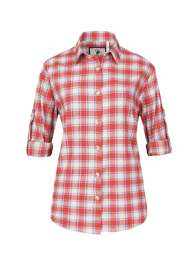 Women's Soft Flannel Shirt, Roll Up Sleeve