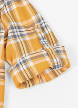 Zacht flanellen damesoverhemd met opgerolde mouwen