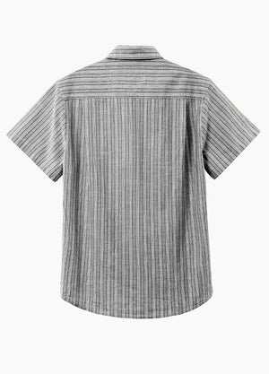 Men's Breathable Fine Stripe Short Sleeve Shirt