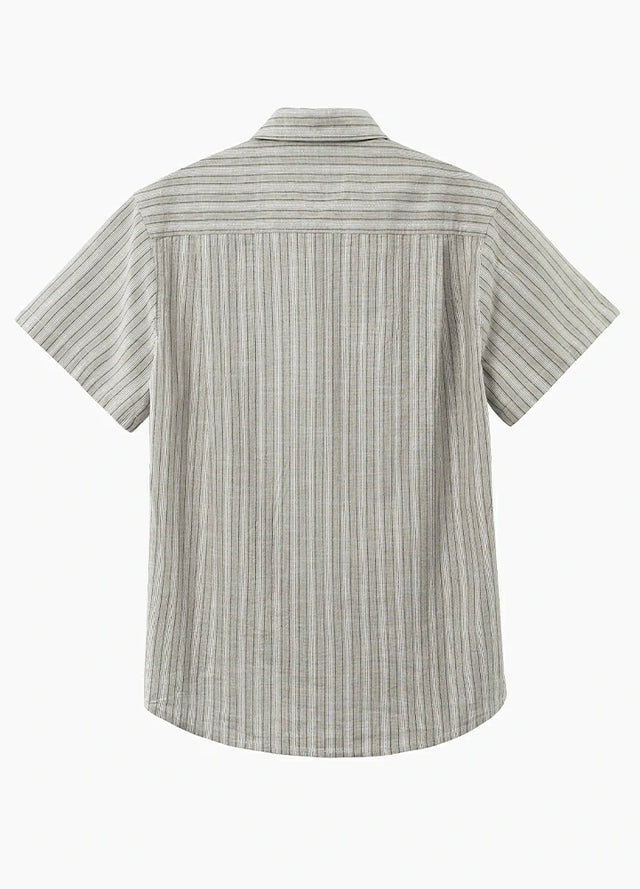 Men's Breathable Fine Stripe Short Sleeve Shirt